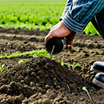 **

"A farmer performing a soil test in a field, fully clothed in appropriate work attire, safe for work, professional setting, showing proper technique, natural light, correct proportions, well-formed hands, appropriate content."

**