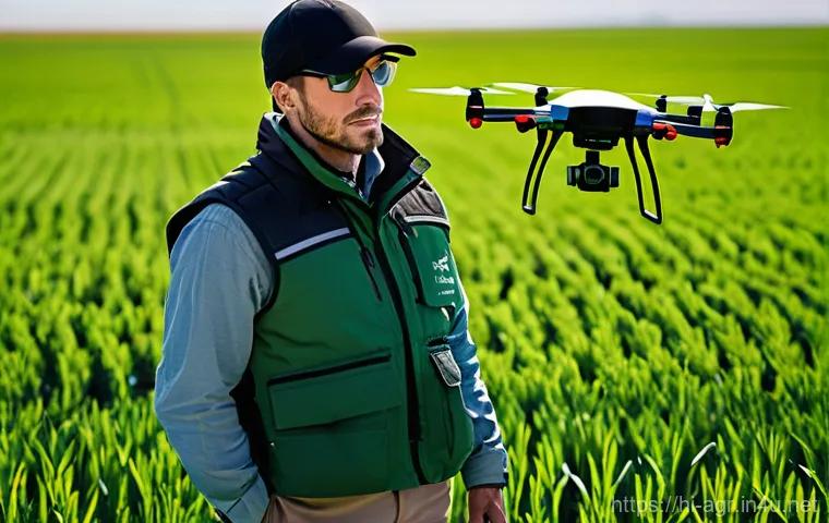 농업기술 직무별 연봉 분석 - A young, focused female agricultural engineer, dressed in a smart casual outfit like a collared shir...